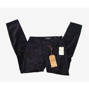 Lucky Brand Eva Skinny Black Jeans Women's 0/25 Soft Faux Suede Mid Rise Pants